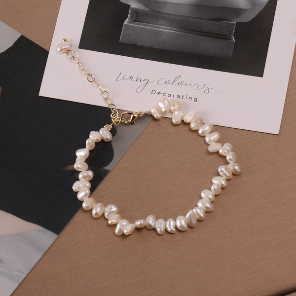 vacation round pearl beaded necklace
